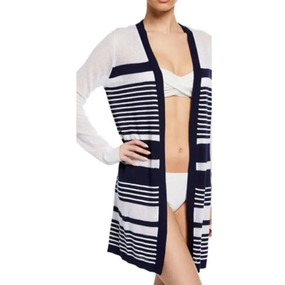 Tommy Bahama open cardigan duster cover up size M